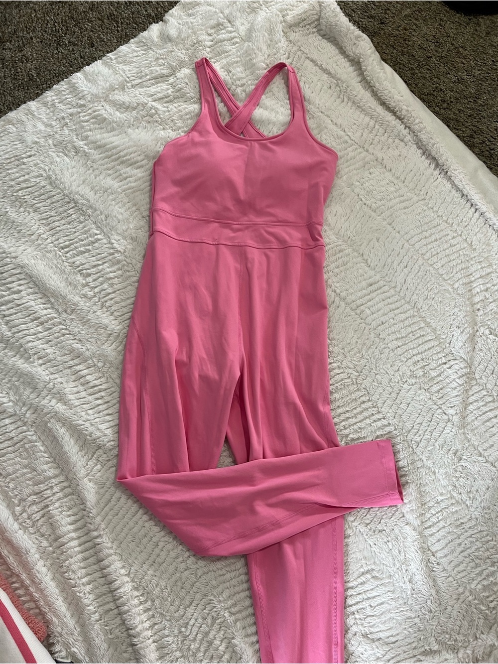Pink Cross-Back Jumpsuit/Active One-Piece